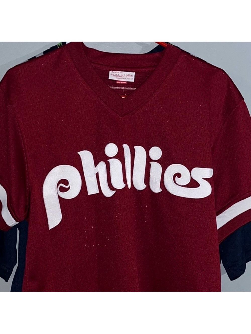 Philadelphia Phillies #4 Lenny Dykstra Mitchell Ness Authentic 1991 MLB Jersey - Picture 3 of 13
